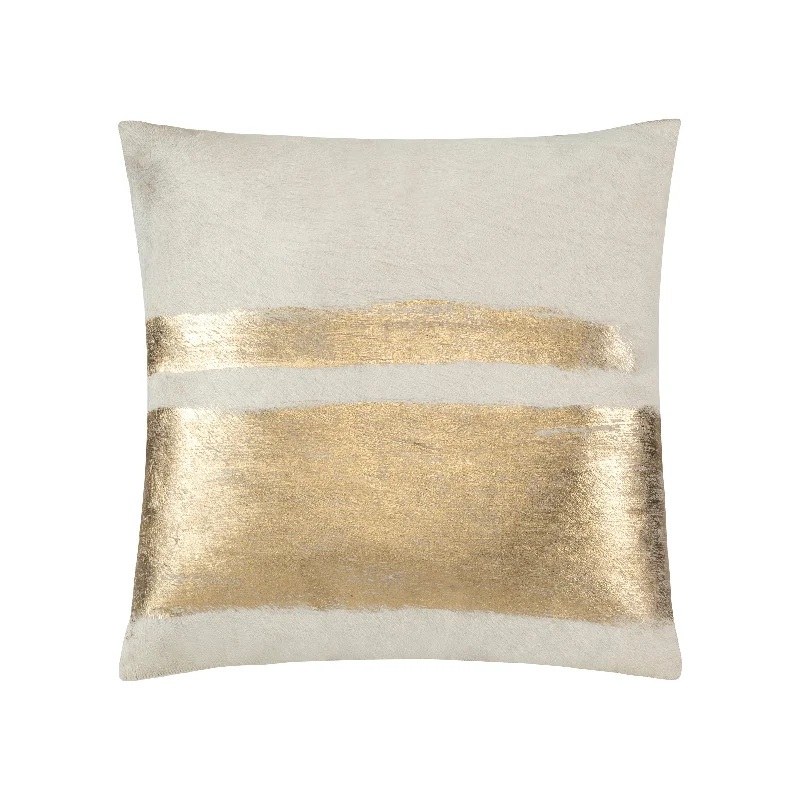 Amai Ivory Hairon Hide Velvet Back Pillow