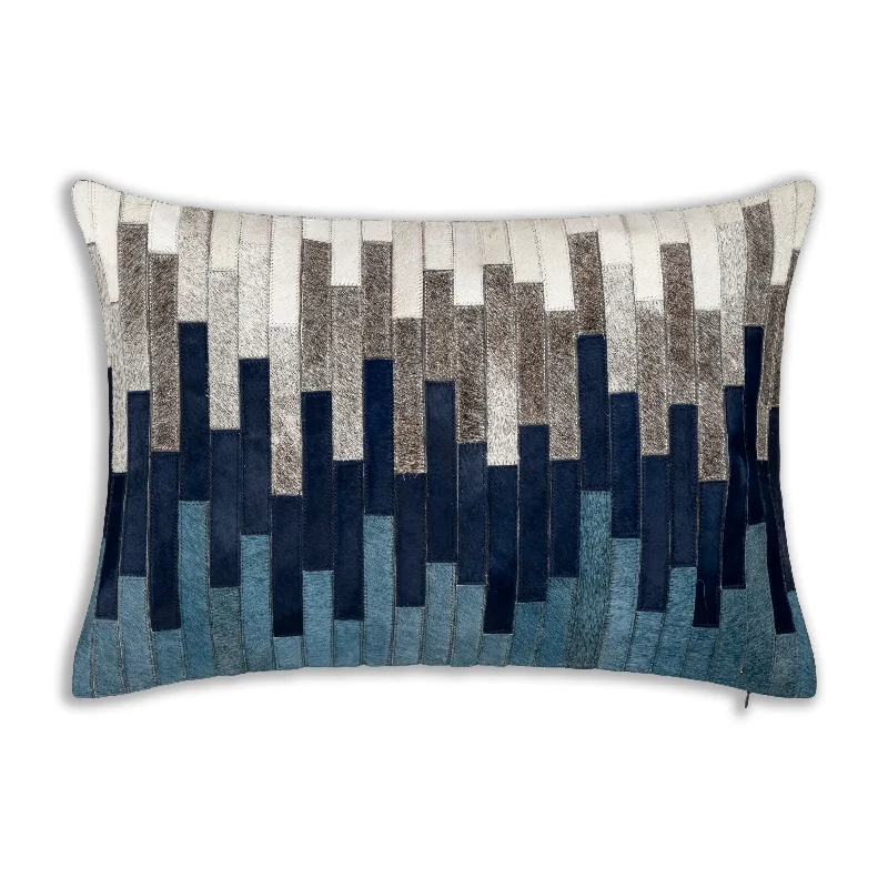 Amalfi Navy Hair On Hide Pillow