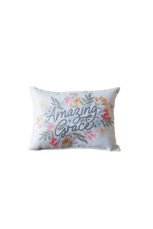 Amazing Grace Pillow In Off White