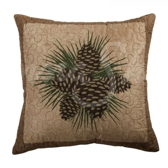 Price Rollback Antique Pine UCC Pinecone Pillow 18x18