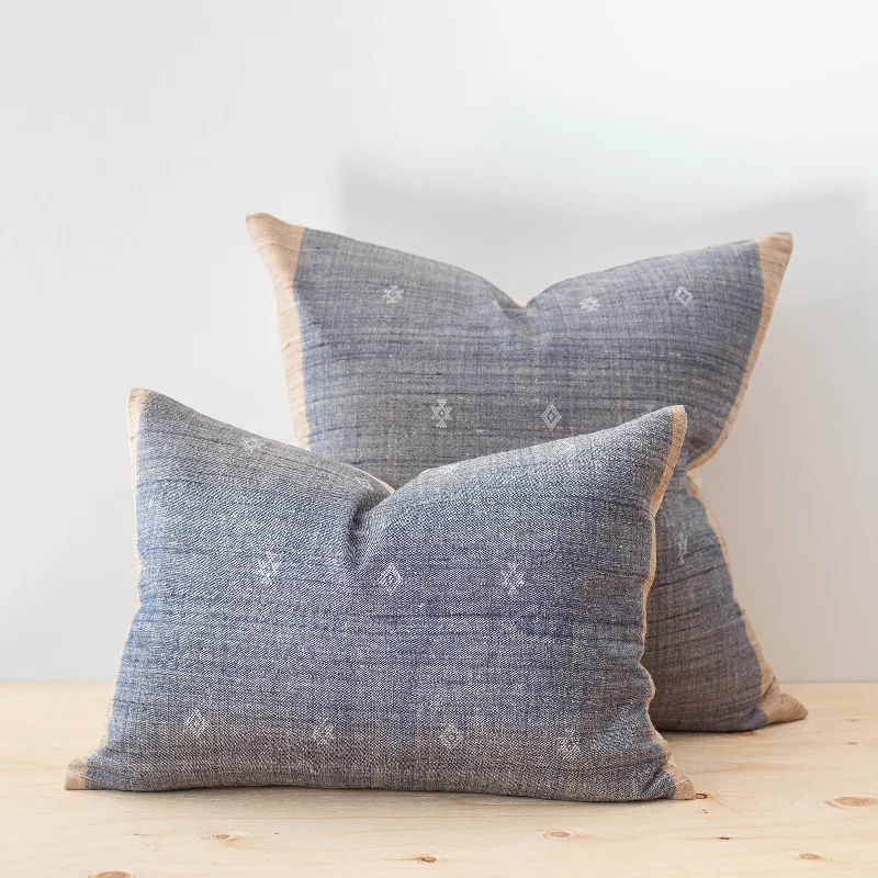 Azure Tussar Pillow Cover