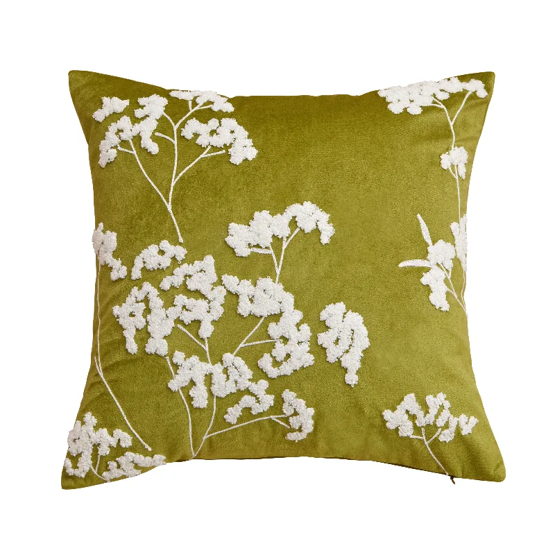 Baby's Breath Green Pillow