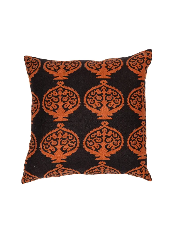 Bukhara Grande Charcoal/Cinnamon Decorative Pillow Cover