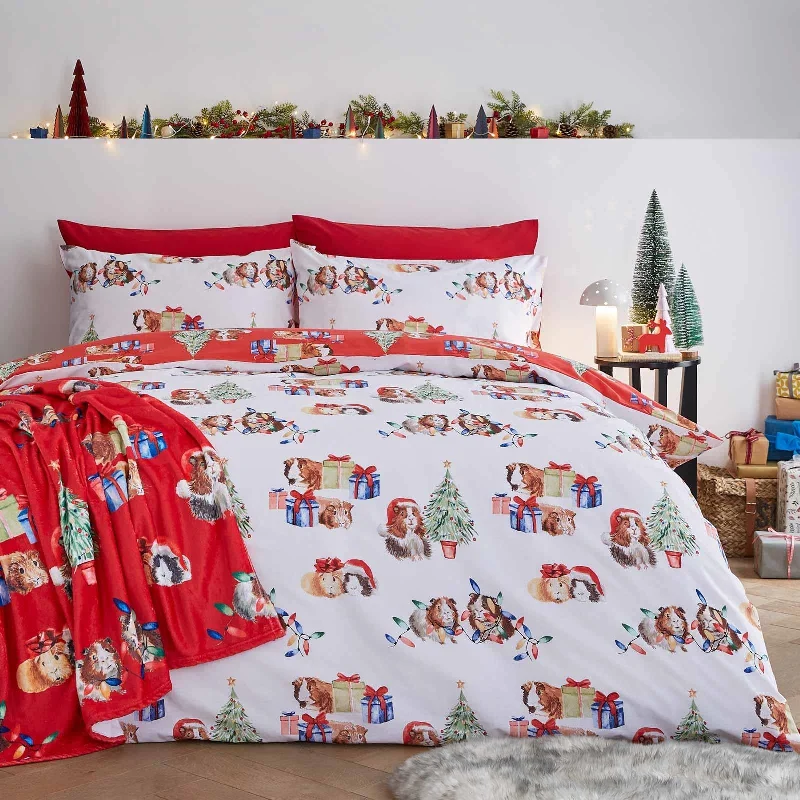 Christmas Guinea Pig Duvet Cover Set