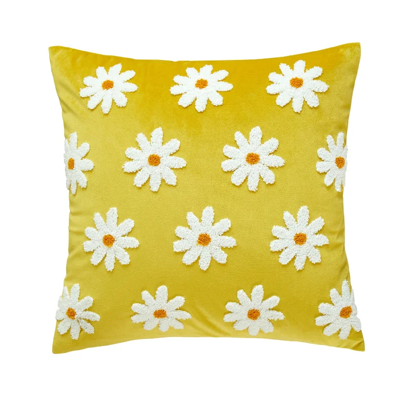 Daisies Yellow Pillow