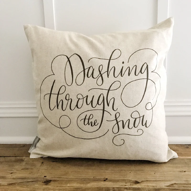 Dashing through the Snow Pillow Cover (Black)