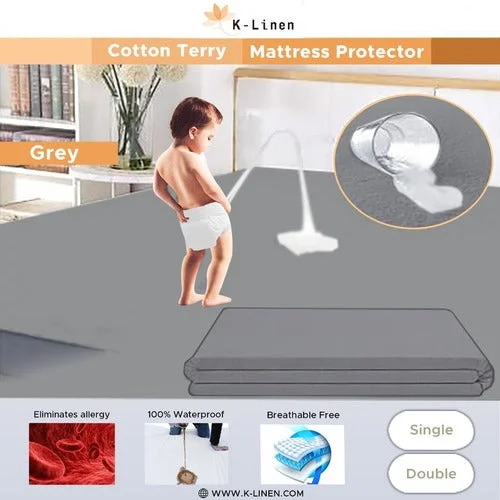 Water Proof Mattress Protector - Grey