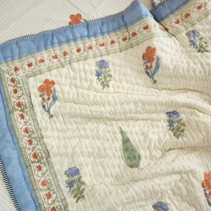 Amazing Prices On The Styles You Love Handcrafted Cotton Reversible Quilt - White