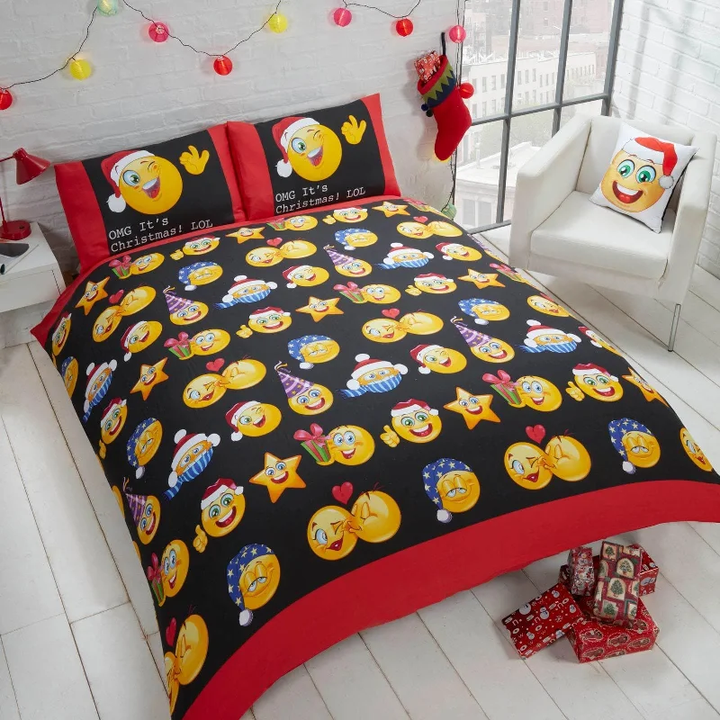 Great Deal Christmas Icons Duvet Cover Set