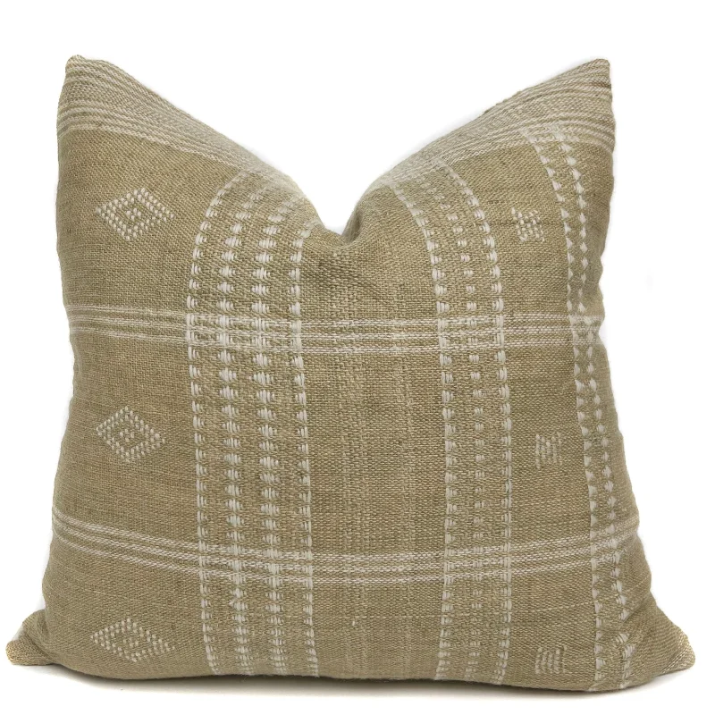 Indian Wool Pillow Cover | Beige