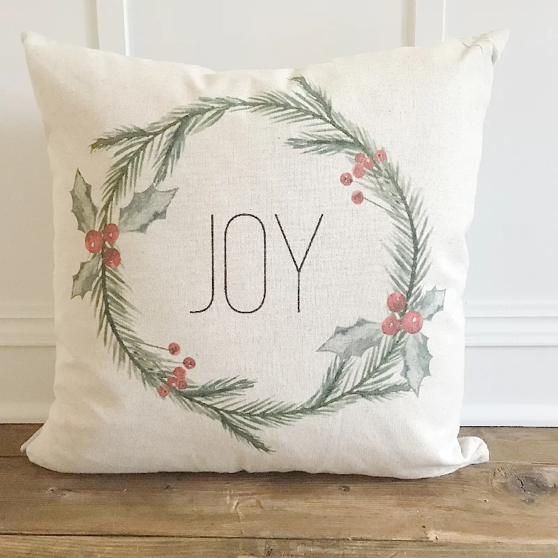 Joy Wreath Pillow Cover