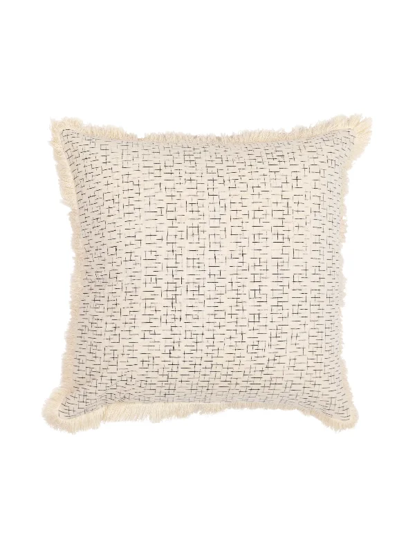 Kattari Ikat Pillow Cover With Fringe