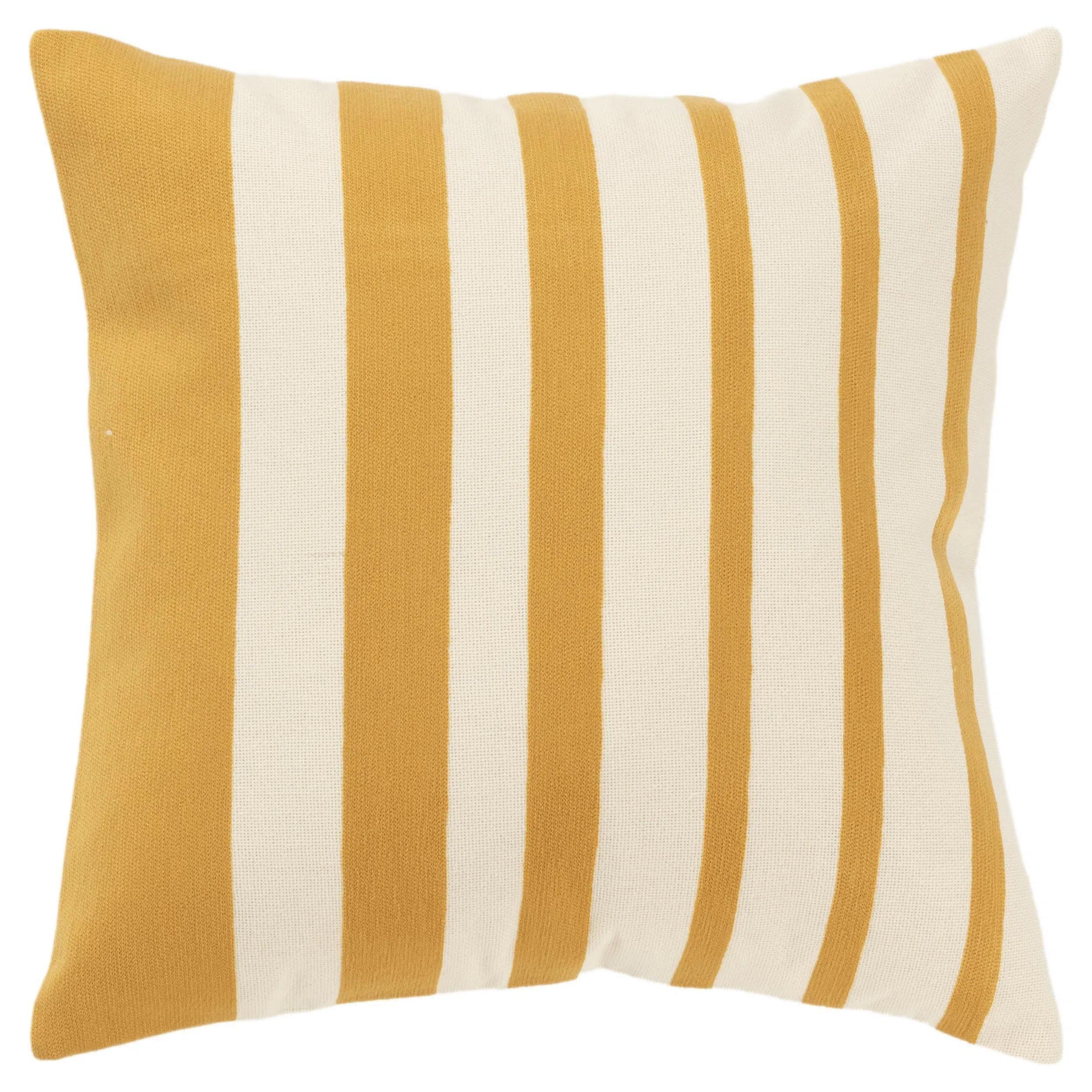 Leo Striped Couch Throw Pillow Covers With Down Insert