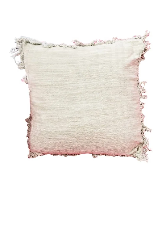 Melange Fringe Pillow In Off White