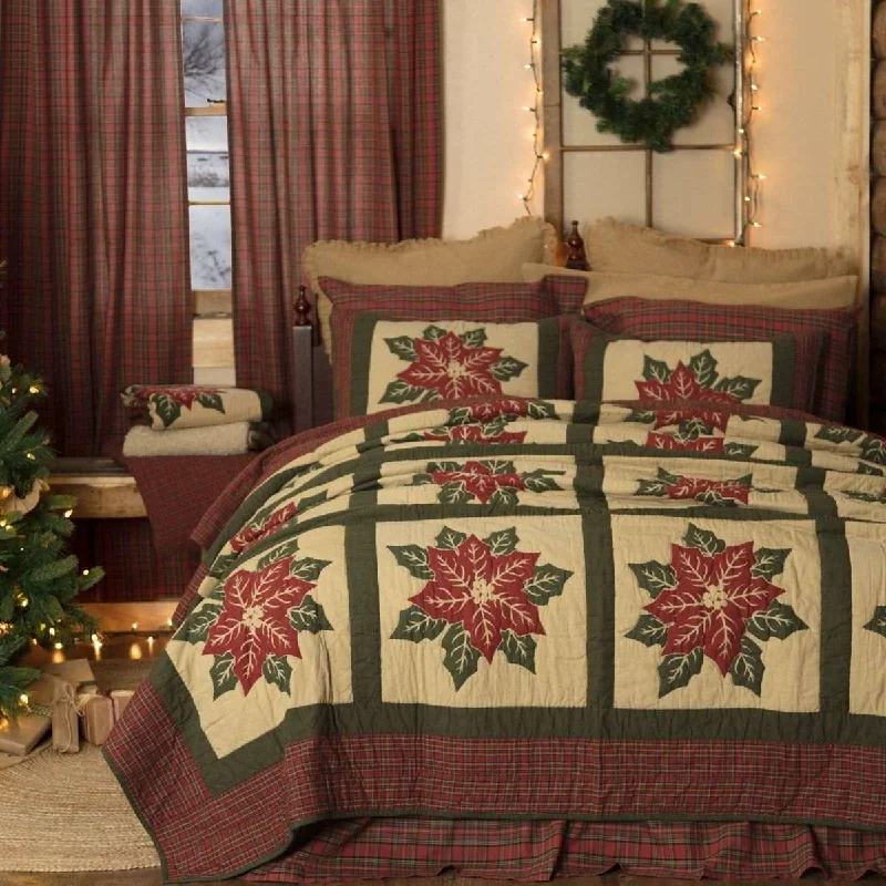 Your Next Fashion Find Is On Sale National Quilt Museum Poinsettia Block Twin Quilt 68Wx86L VHC Brands Your Next Fashion Find Is On Sale National Quilt Museum Poinsettia Block Twin Quilt 68Wx86L VHC Brands