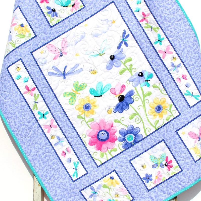 Your Weekend, Your Savings Newborn Gift, Butterfly Baby Quilt, Minky Blanket, Pink Crib Bedding, Gift from Grandma, Personalized Name Handmade Homemade Purple Newborn