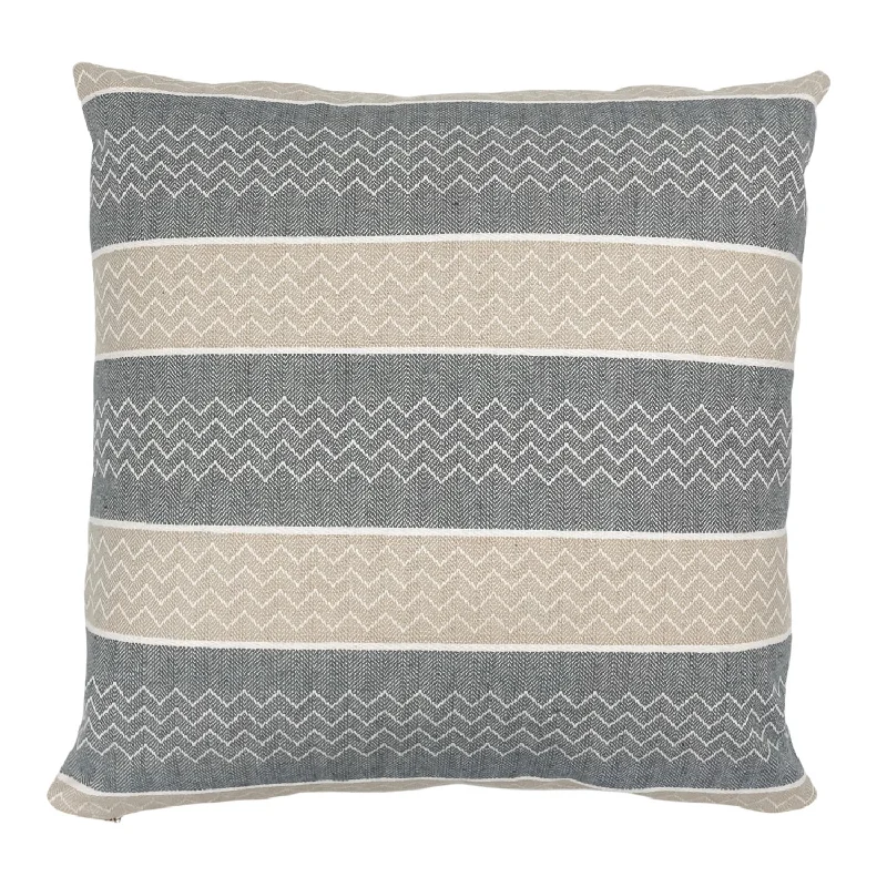 Grey and ivory chevron stripe Pillow Cover