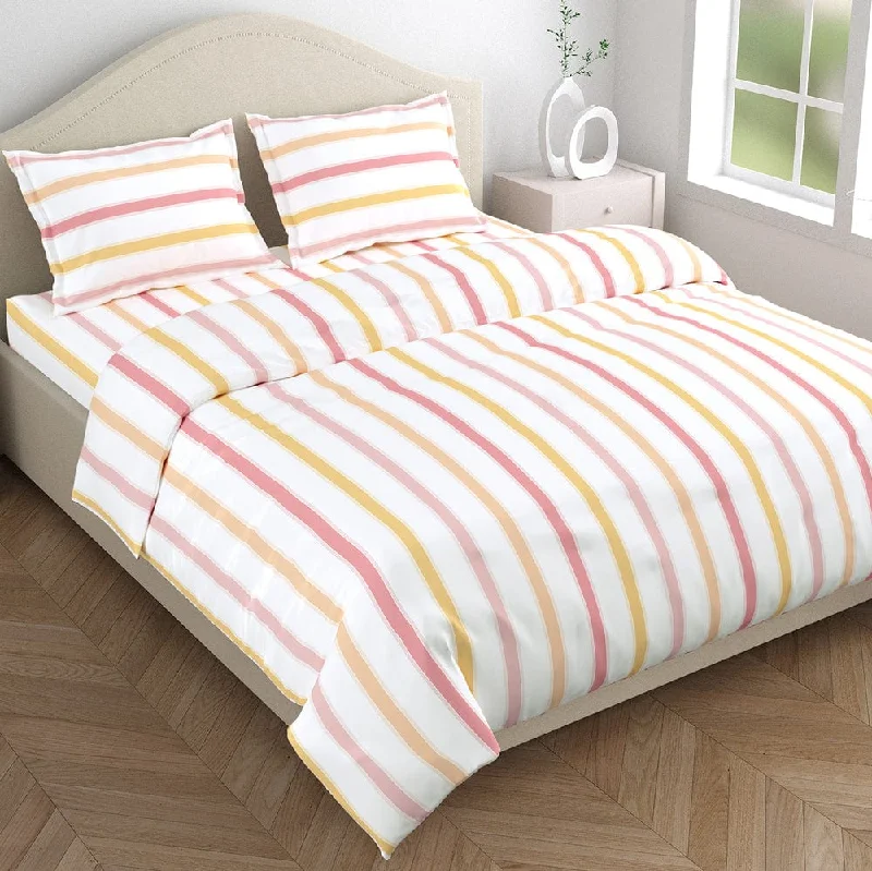 Pink Spectrum 100% Cotton Single Bedsheet, 186 TC