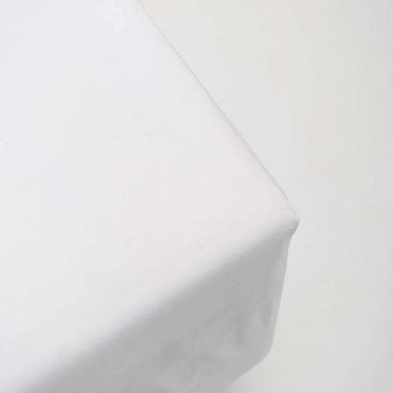 200 Thread Count Cotton Rich Percale Fitted Sheet - White