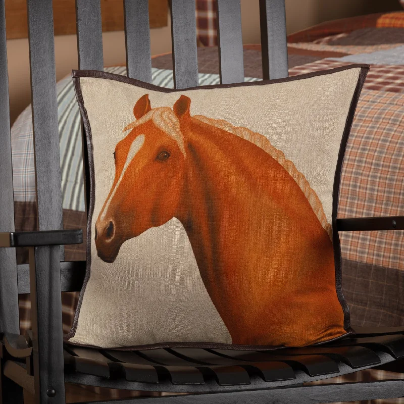 Rory Horse Pillow 18x18 **BACKORDERED UNTIL NOVEMBER 2024**