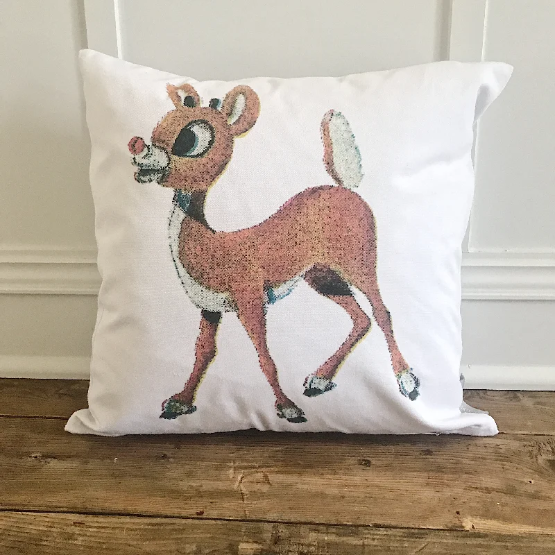 Vintage Rudolph Pillow Cover