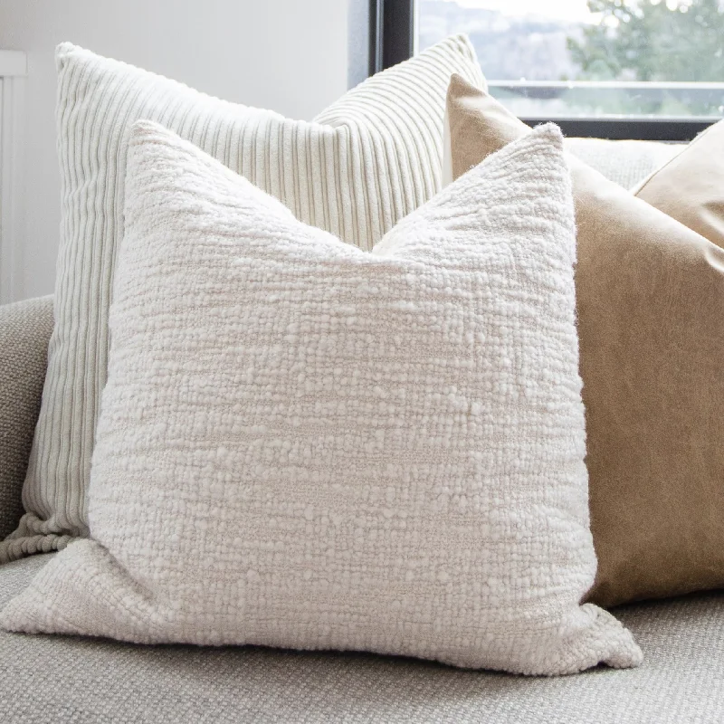 WILLA || Neutral Bouclé Textured Pillow Cover