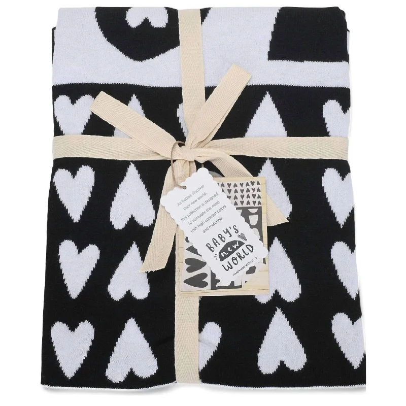 Woven Blanket In Black And White